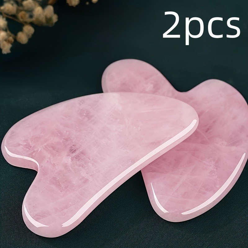 Gua Sha Tool Rose Quartz - Heart Shaped Rose Quartz Gua Sha