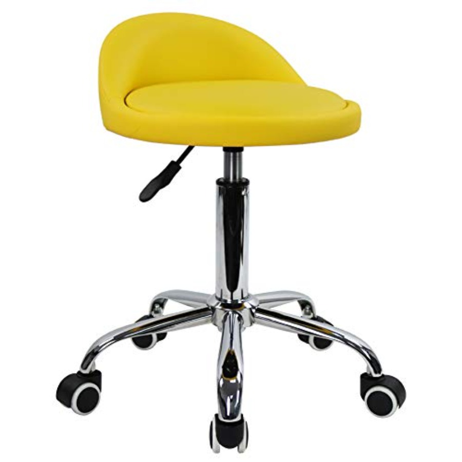 PU Leather Round Rolling Stool - Spa & Wellness Zámeček Petrovice avaliação e preço