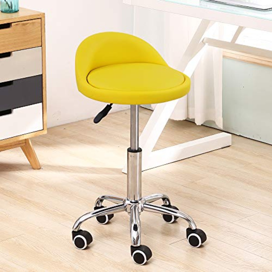 PU Leather Round Rolling Stool - Spa & Wellness Zámeček Petrovice avaliação e preço