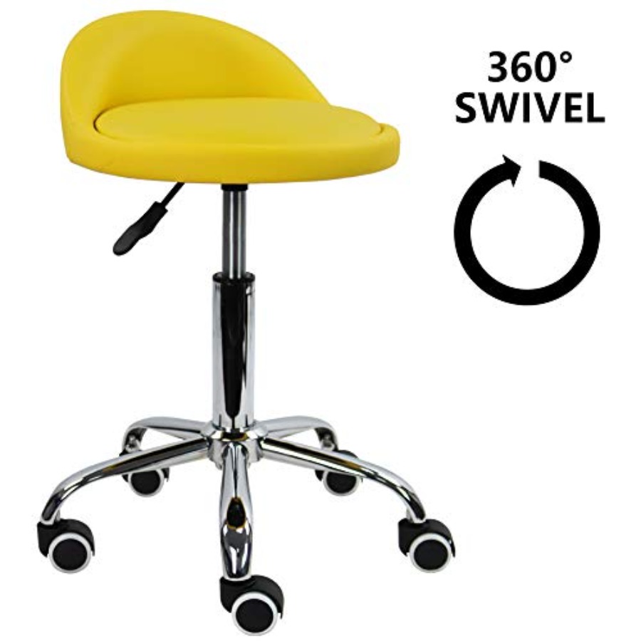 PU Leather Round Rolling Stool - Spa & Wellness Zámeček Petrovice avaliação e preço