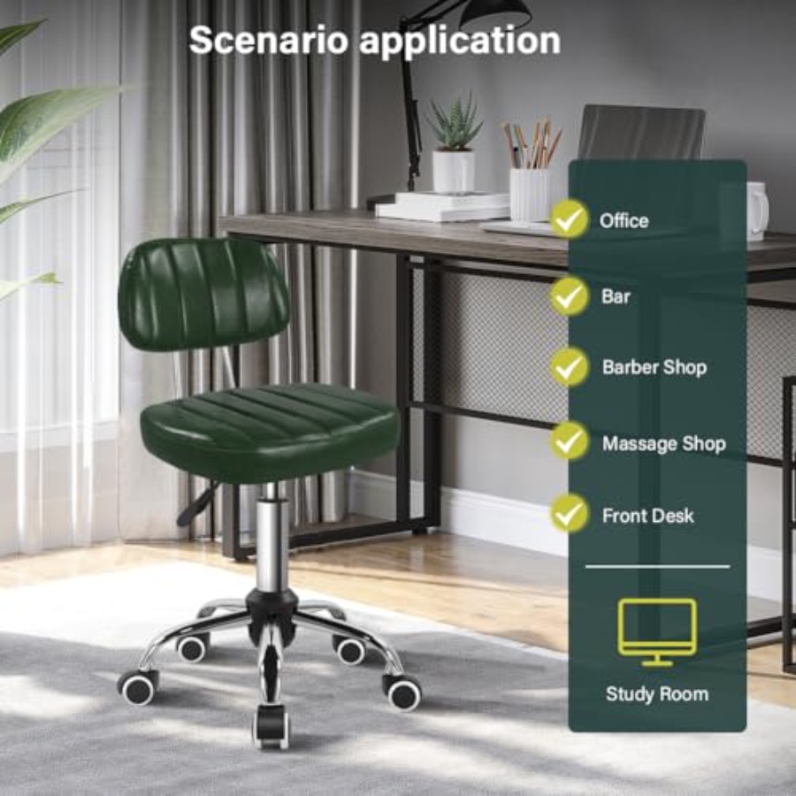 Square Swivel Stool with Wheel - Spa & Wellness Zámeček Petrovice avaliação e preço