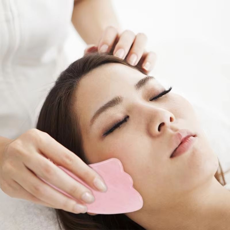 Natural Rose Quartz Gua Sha Ja - Gua Sha Tool Rose Quartz avaliação e preço
