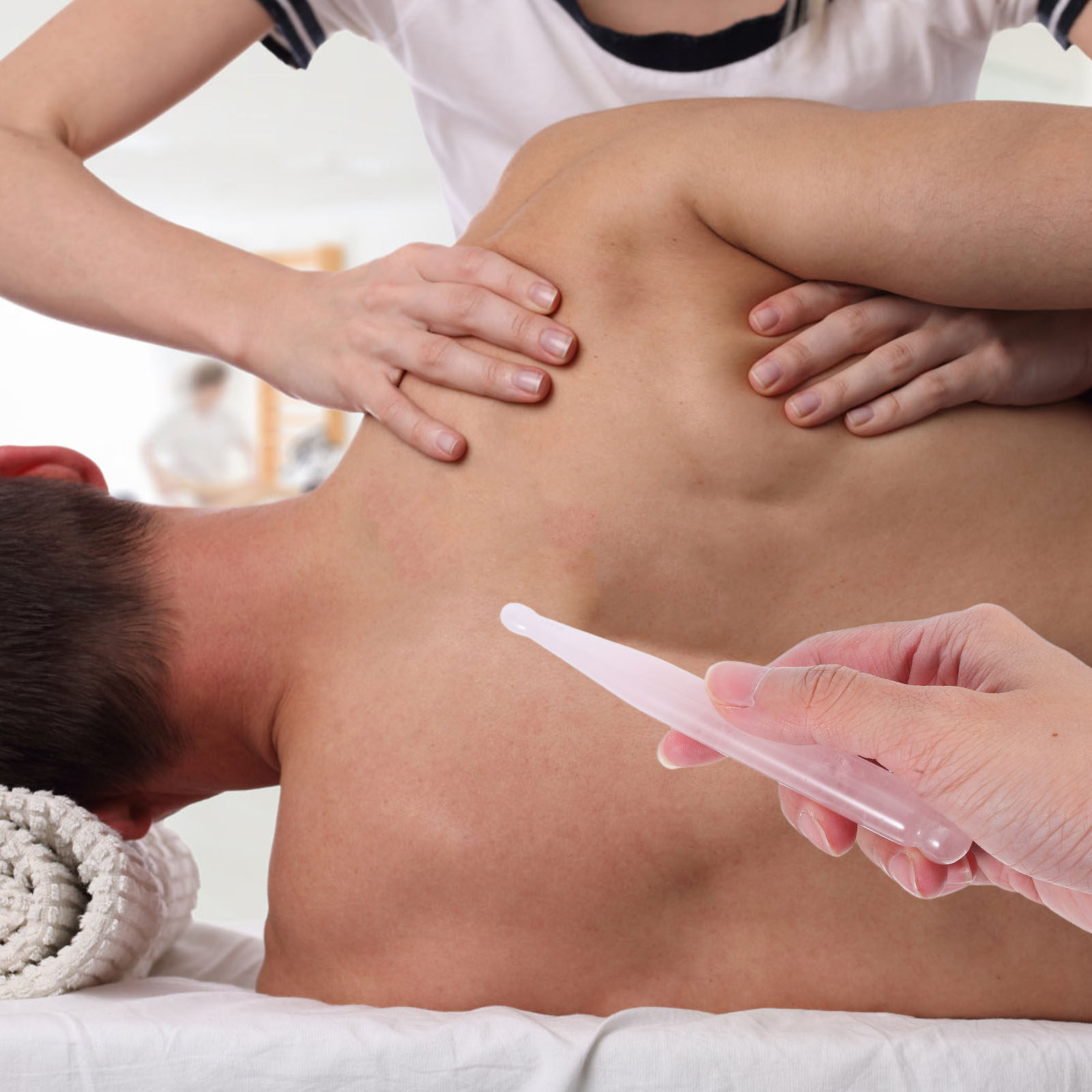 Rose Quartz Massage Stick Full - Gua Sha Tool Rose Quartz avaliação e preço