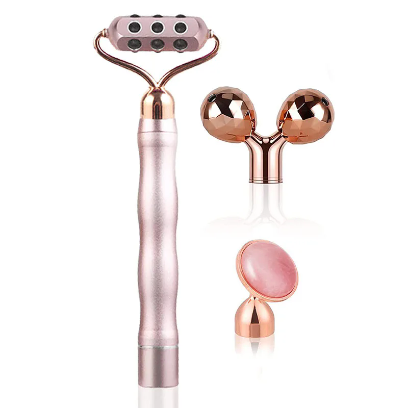 3 In 1 3D Roller Germanium Sto - Gua Sha Tool Rose Quartz avaliação e preço