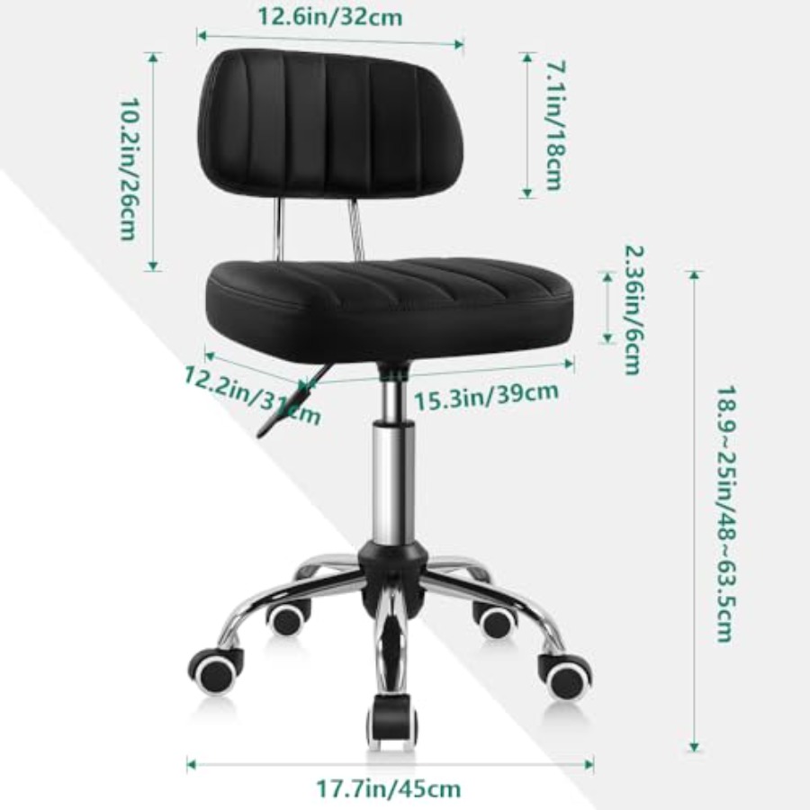 Square Swivel Stool with Wheel - Spa & Wellness Zámeček Petrovice avaliação e preço