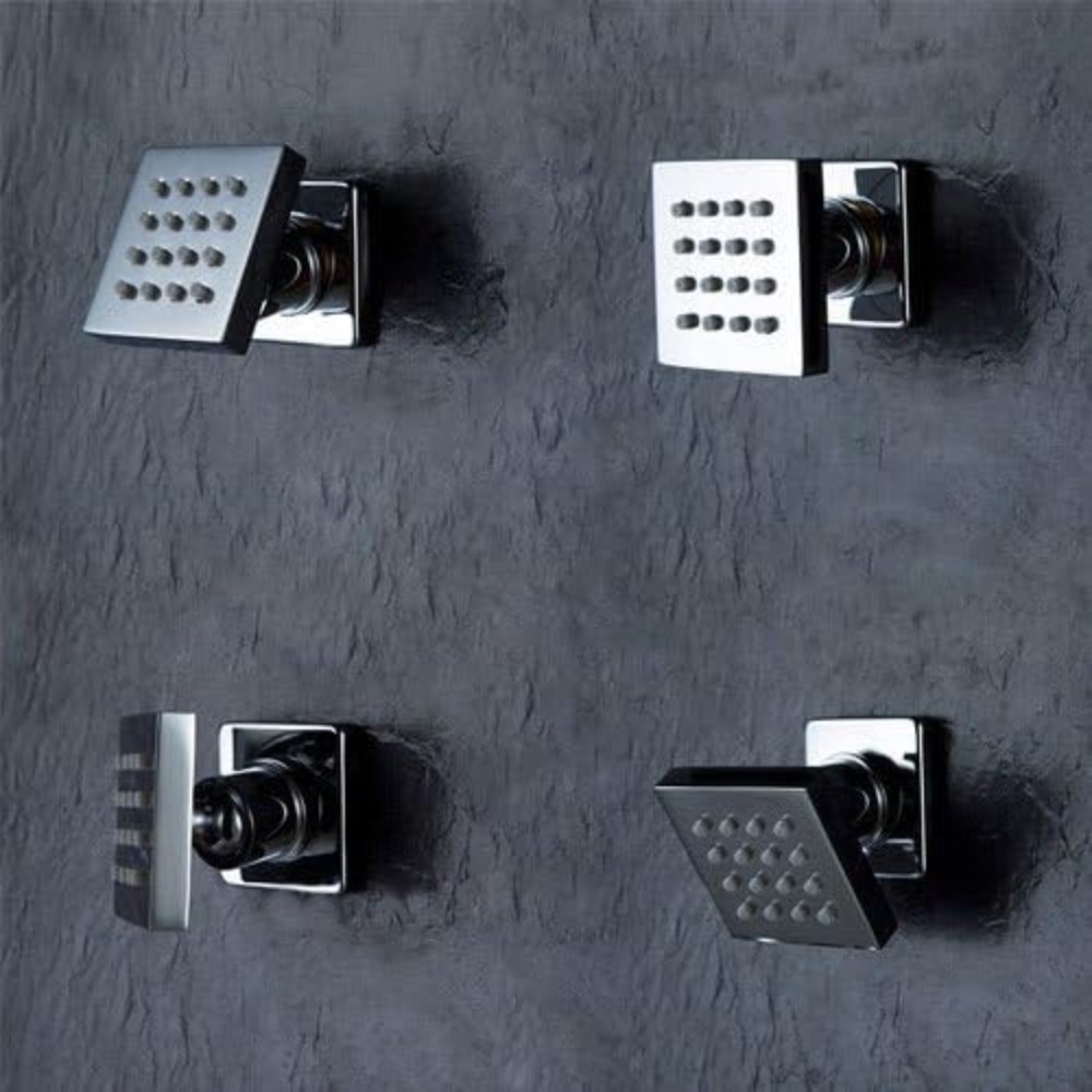 4 Pcs Square Solid Brass Showe - Spa & Wellness Zámeček Petrovice avaliação e preço