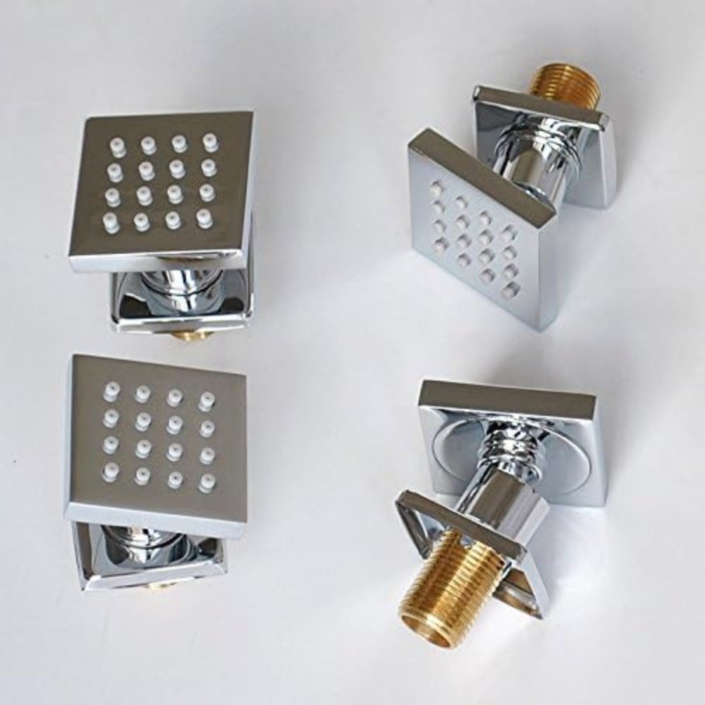 4 Pcs Square Solid Brass Showe - Spa & Wellness Zámeček Petrovice avaliação e preço
