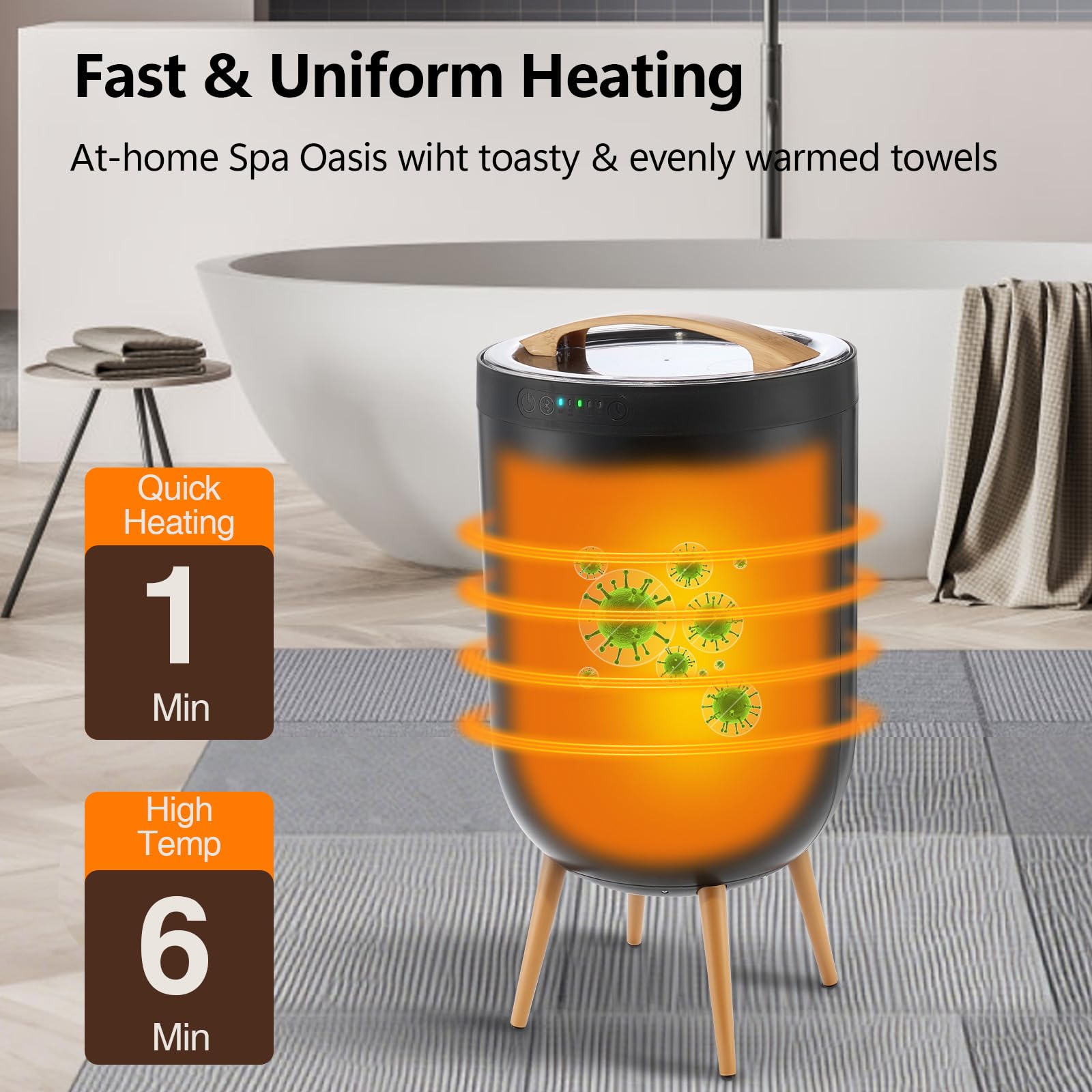 Luxury Spa Towel Warmer Bucket - Spa & Wellness Zámeček Petrovice avaliação e preço