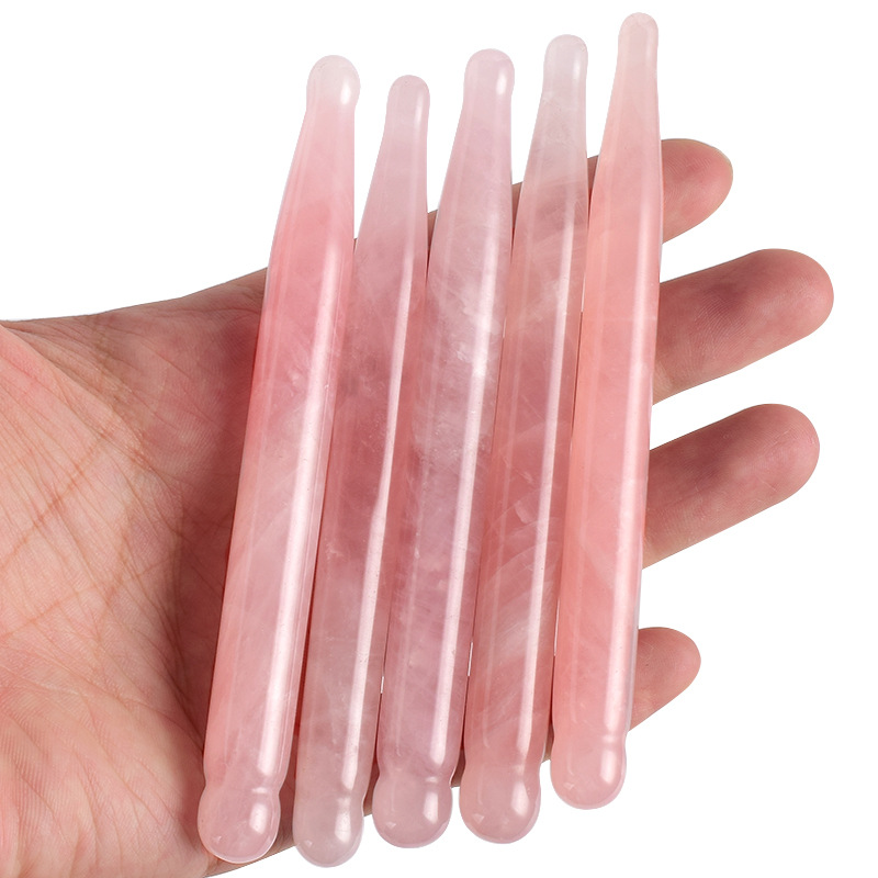 Eye Massage Pen Natural Rose Q - Gua Sha Tool Rose Quartz avaliação e preço