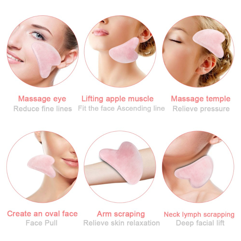 Guasha Stone Massage Face Lift - Gua Sha Tool Rose Quartz avaliação e preço