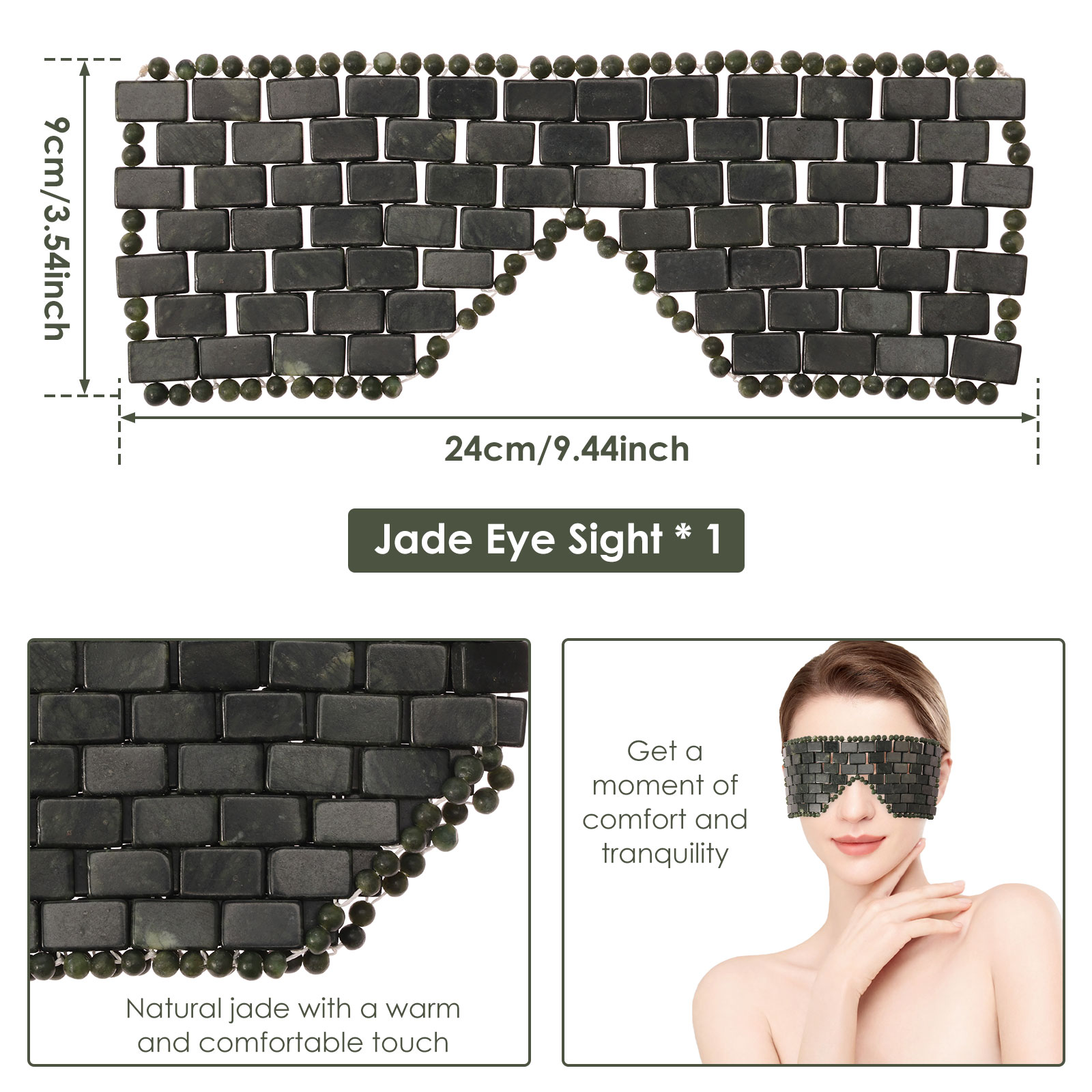 Jade Eye Mask Portable Jade St - Spa Y Wellness avaliação e preço