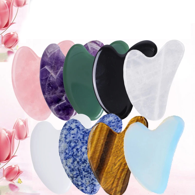 10pcs Natural Jade Gua Sha Set - Gua Sha Tool Rose Quartz avaliação e preço
