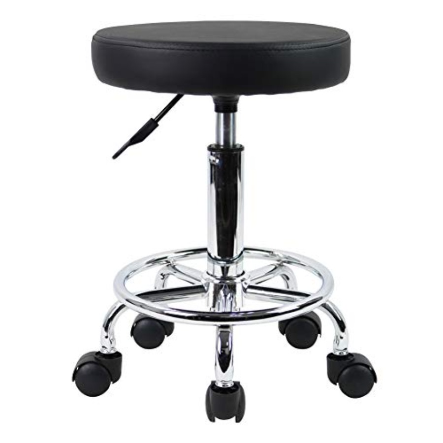 PU Leather Round Rolling Stool - Spa & Wellness Zámeček Petrovice avaliação e preço