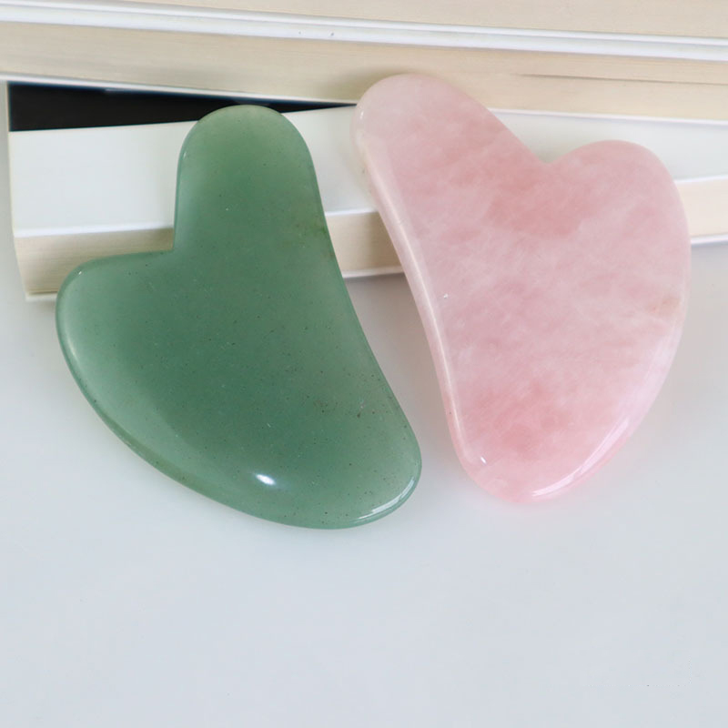 Rose Quartz Jade Guasha Massag - Gua Sha Tool Rose Quartz avaliação e preço