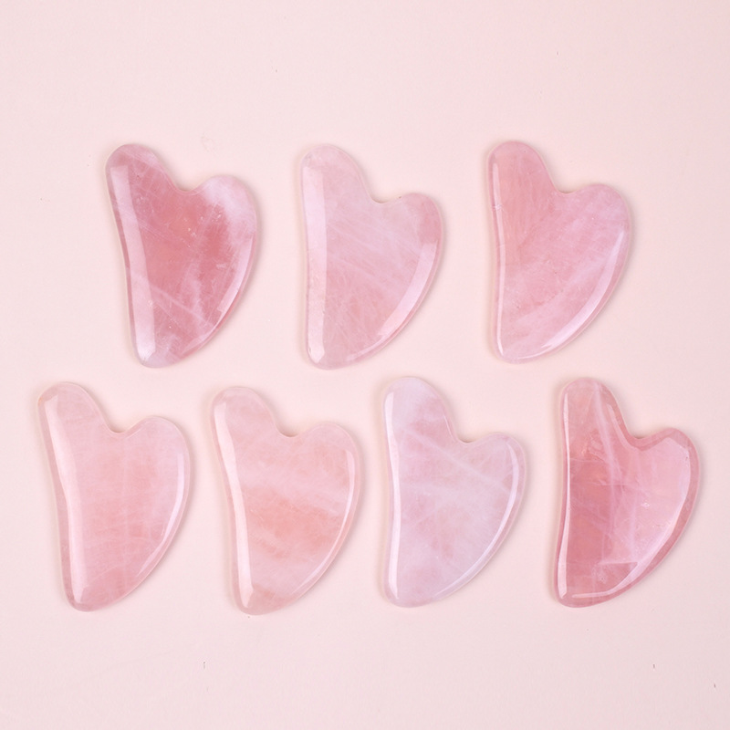 Hot Selling A+Rose Quartz Gua  - Gua Sha Tool Rose Quartz avaliação e preço