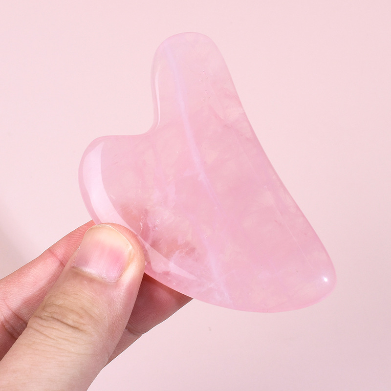 Hot Selling A+Rose Quartz Gua  - Gua Sha Tool Rose Quartz avaliação e preço