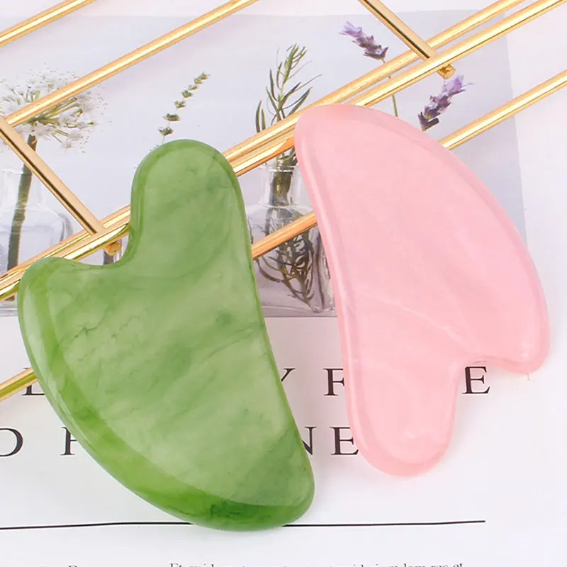 Natural Jade Stone Gua Sha Mas - Gua Sha Tool Rose Quartz avaliação e preço
