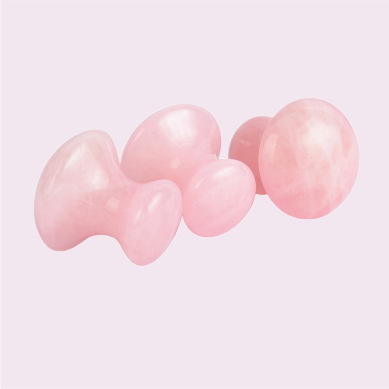 1pc Mushroom Shape Guasha Faci - Gua Sha Tool Rose Quartz avaliação e preço