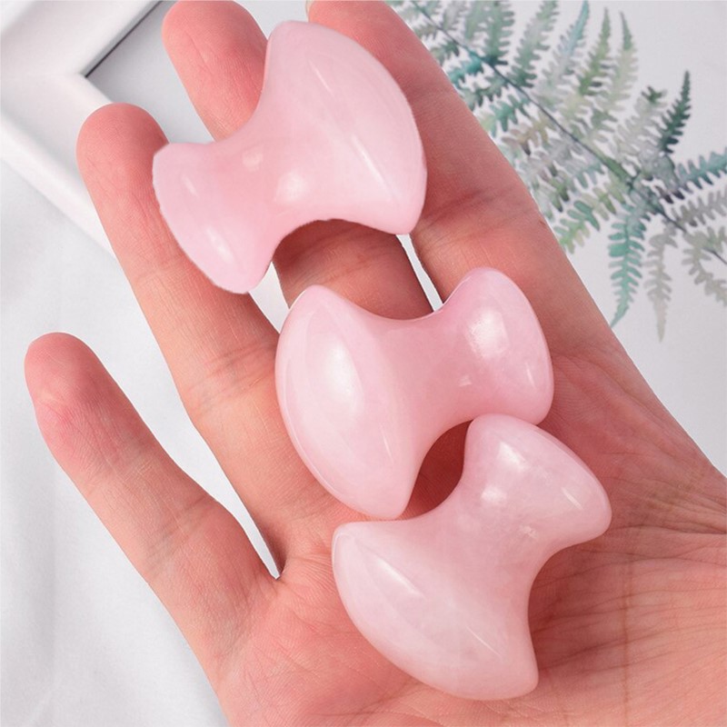 1pc Mushroom Shape Guasha Faci - Gua Sha Tool Rose Quartz avaliação e preço