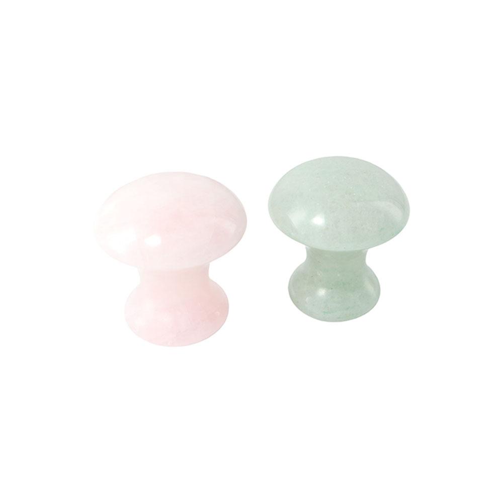 SPA Mushroom Shape Massage Rol - Gua Sha Tool Rose Quartz avaliação e preço